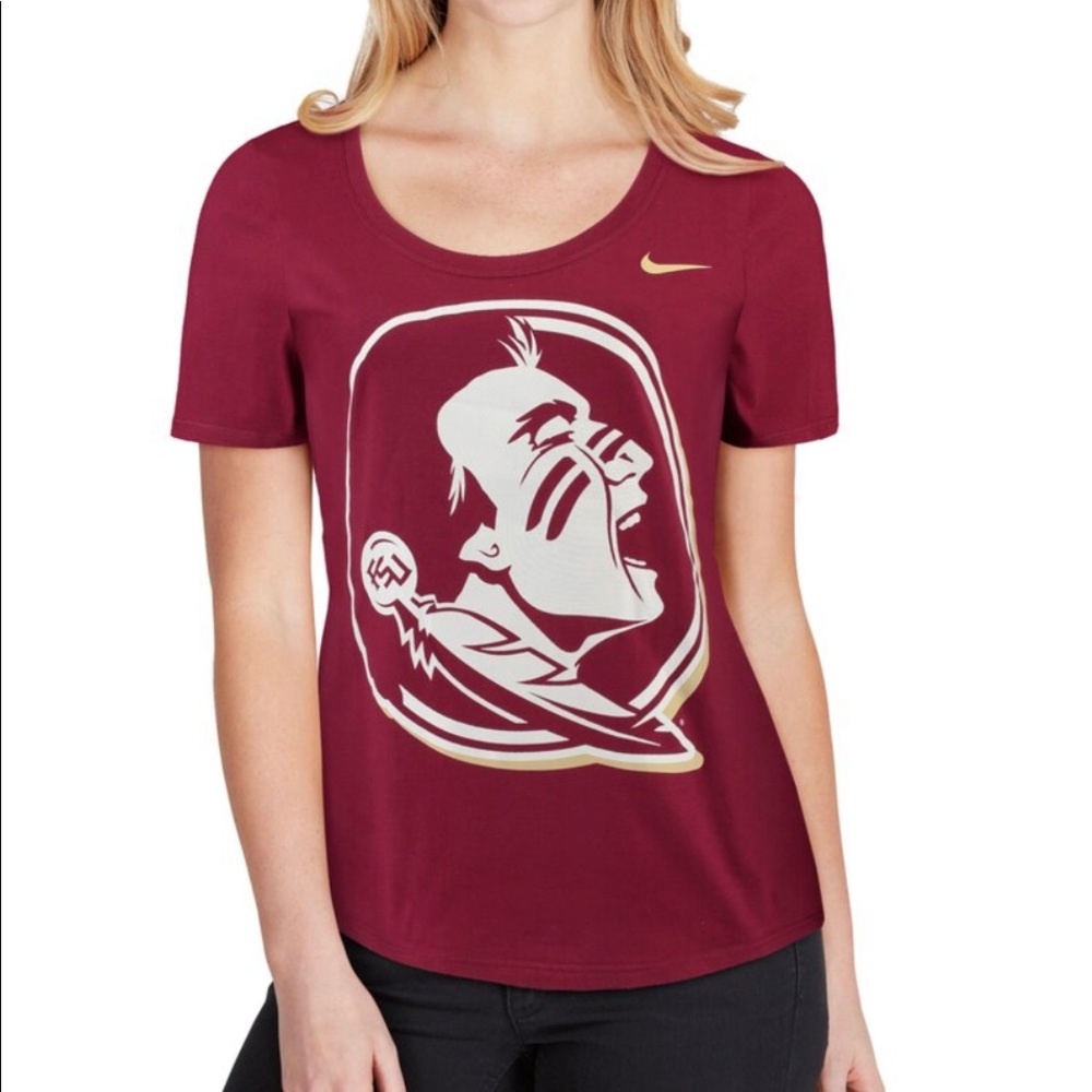 Nike FSU Seminoles Fluid Logo Scoop Neck T-Shirt